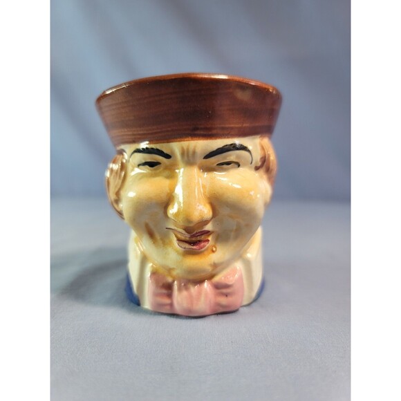Toby Mug Man's Face Cup Glossy 3''h VINTAGE Hand Painted in Japan Ceramic - Picture 2 of 7